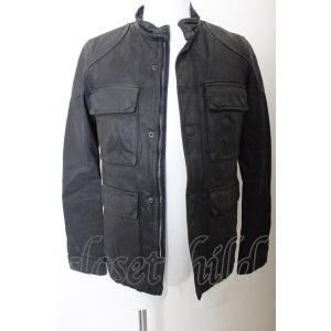 BACK BONE◇レザージャケット・ブルゾン/M/馬革/BLK : セカンド