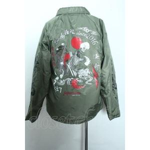 LONELY/論理 ジャケット.SOUVENIR NYLON BOA COACH /カーキ/XL O...