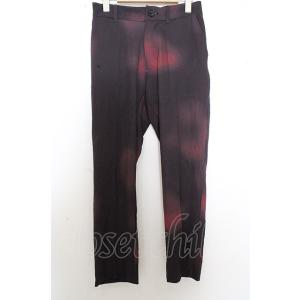 NO ID. BLACK パンツ.グラデーションプリントアンクルイージートラウザーズ /レッド/3 ...