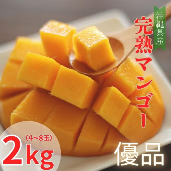 優品 アップルマンゴー 約2kg（4〜8玉入り）化粧箱入り 発送期間7月〜8月下旬 沖縄県産 お中元...