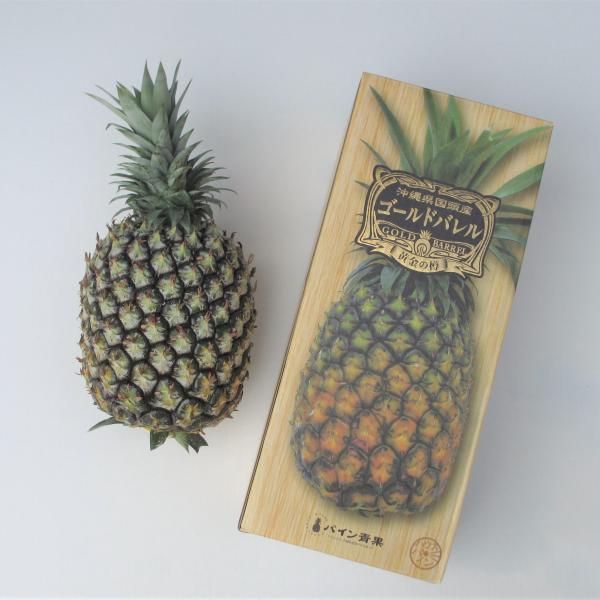 ☆贈答用☆ゴールドバレル 1玉（1玉約1.5〜1.8kg）化粧箱入 至高のパイン【発送６月〜8月中旬...