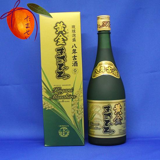 琉球泡盛　まさひろ酒造　泡盛古酒　黄金（くがに）まさひろ８年古酒　１本　箱入り　３０度 ７２０ml箱...