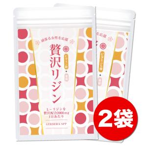 リジン サプリ 2袋セット ビタミン5種 1日 2000mg 亜鉛 Lリジン配合  贅沢リジン 24...