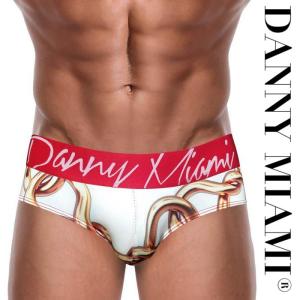 ブリーフ メンズビキニ 男性下着 Danny Miami ダニーマイアミ White Links ビキニブリーフ(dm-22whitelinks)｜mensrunway