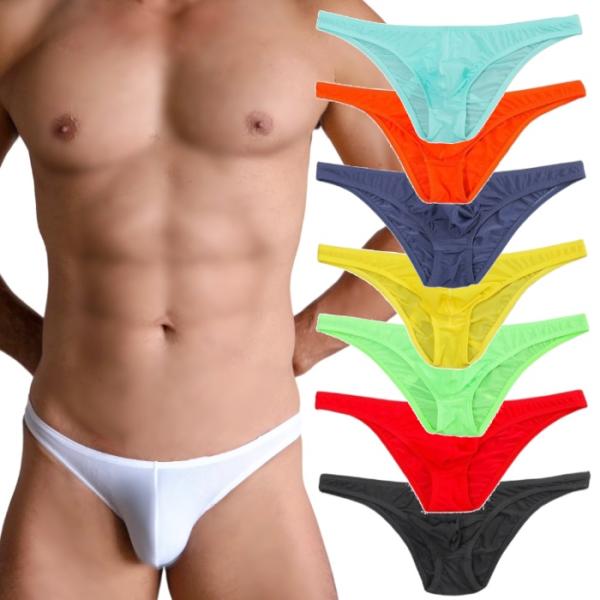 メンズビキニ メンズ ブーメランパンツ ハーフバック ビキニパンツ 立体ポーチ 極薄生地 彼氏プレゼ...