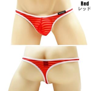 Tバック メンズ シースルー メッシュ ローラ...の詳細画像4