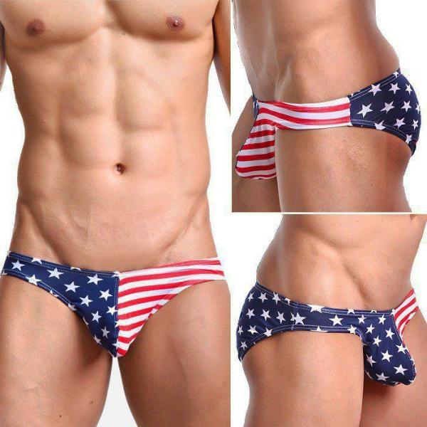 星条旗 ビキニ メンズビキニ 男性下着 メンズインナーWOXUAN ウォーシャン USA アメリカ国...