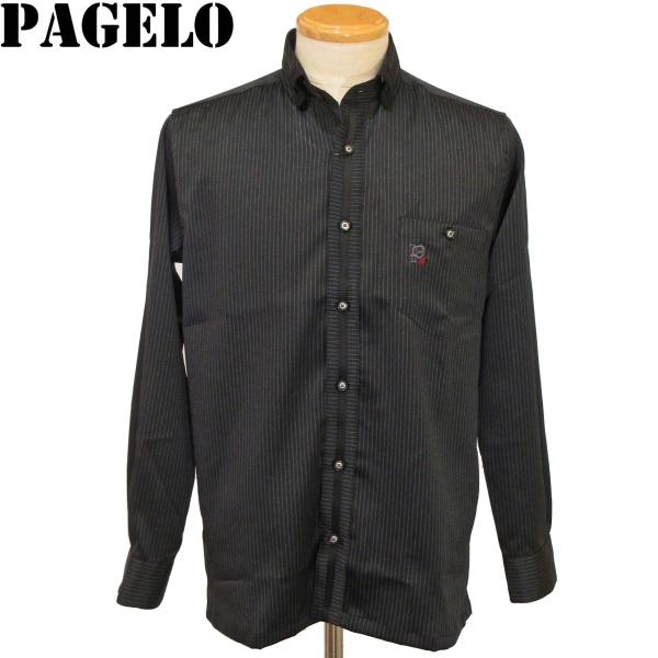 パジェロ ボタンダウンオープンシャツ 黒M・L・LL 15-1201-27 PAGELO