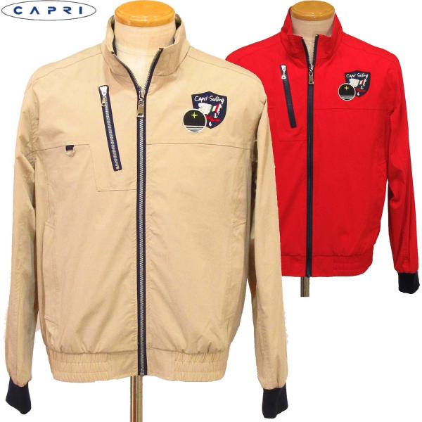 カプリ 薄手ブルゾン ベージュ・赤L・LL 20200401 CAPRI
