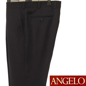 アンジェロ 定番品 タック付きスラックス 黒W100・105cm 21-5101-04 ANGELO｜mensshop288