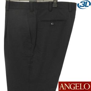 アンジェロ タック付きスラックス 黒W100cm 31-5101-04 ANGELO