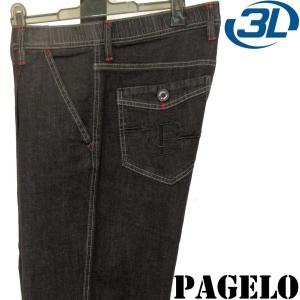 パジェロ タック付きデニム 黒W100cm 31-5130-07 PAGELO｜mensshop288