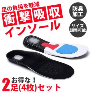 インソール 中敷き 2足セット エアーキャップ 衝撃吸収インソール サイズ調整可能 防臭加工 メンズ レディース スニーカー ブーツ ビジネスシューズ