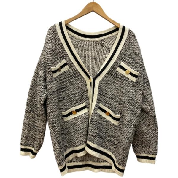 GRACE CONTINENTAL/グレースコンチネンタル/ツイードニットカーディガン/ブラック×ベ...