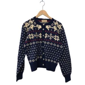 Husfliden/フースフリーデン/ヴィンテージ/ノルディック柄/コンチョボタン/カーディガン/ネ...