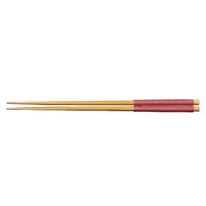 木製 糸巻き菜箸 赤