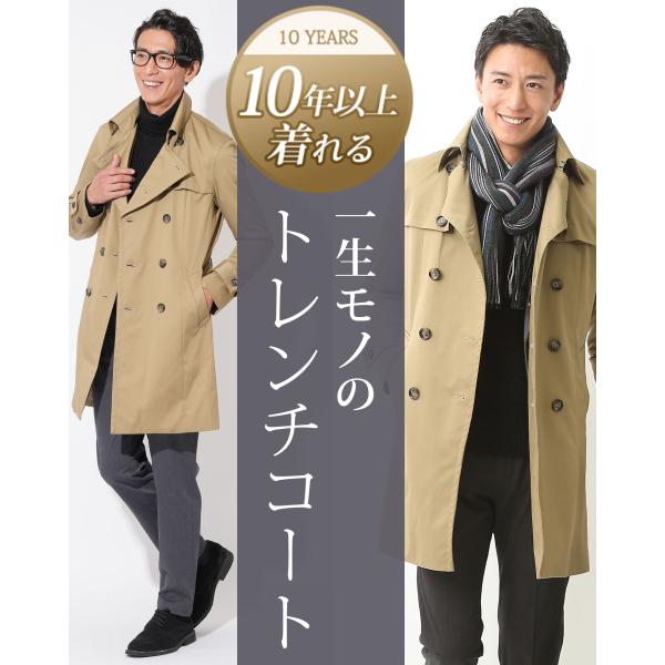 トレンチコート メンズ 冬 コート ダブルトレンチコート スプリングコート 50代 冬 ビジネス 男...