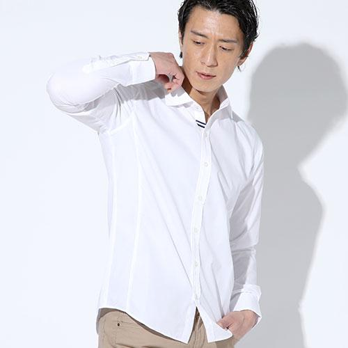 春シャツ タックアウトシャツ ワイシャツ おしゃれ ビジカジ 長袖シャツ メンズ 形状記憶 イージー...