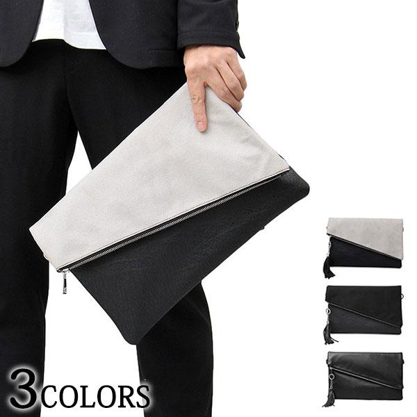 クラッチバッグ メンズ 鞄 カバン 口折れ ショルダーバッグ ちょいワルファッション セカンドバッグ...