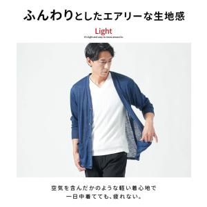 カーディガン メンズ 薄手 サマーカーディガン...の詳細画像4