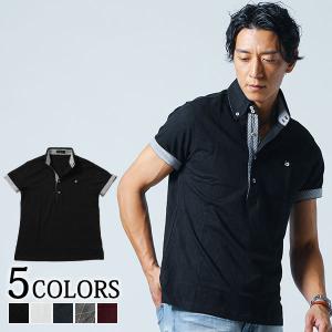 ポロシャツ メンズ 半袖 かっこいいポロシャツ ポケット 夏用 立ち襟 イケオジ ちょいワルファッション50 ボタンダウン 男性 ドライ 鹿の子 夏物 細身 襟立ち｜menz-style