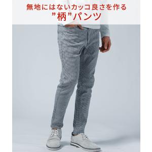 スキニーパンツ メンズ 千鳥格子 チェック ち...の詳細画像1