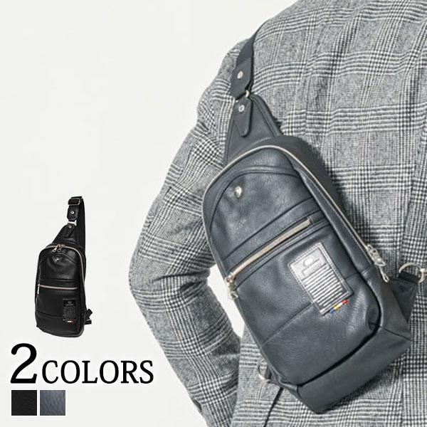 ボディバッグ メンズ ボディーバックレザー 小さいバック ちょいワル 鞄 カバン 合皮 PUレザー ...