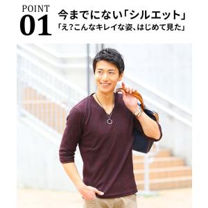 ジャケt 七分袖 tシャツ メンズ 半袖 7部...の詳細画像3