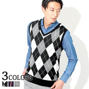 セーター メンズ ニット メンズニット vネックニット メンズvネック 前身頃柄 ニットベスト ビジカジ メンズファッション 40代 50代 秋服 秋 冬 ファッション｜menz-style