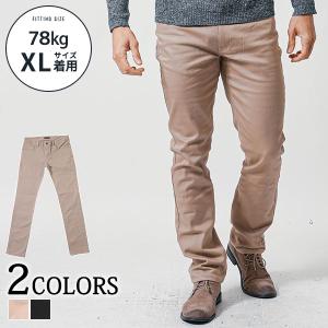 細身 チノ マッチョ ファッション 黒パンツ メ...の商品画像