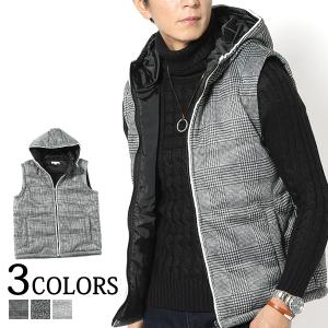 ベスト メンズ  40代 50代 冬 秋 男性 アウター 中綿 ニット フリース ジャンパー フード チェック ダウン ジップアップ 防寒着 menz-style コーデ｜menz-style