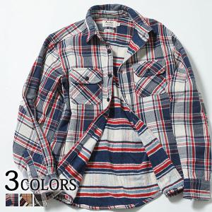 OUDREY BALLACK オードリーバラック ワッペンネルチェックシャツ