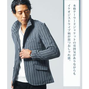 ジャケット メンズ 春 50代 イタリアンカラ...の詳細画像2