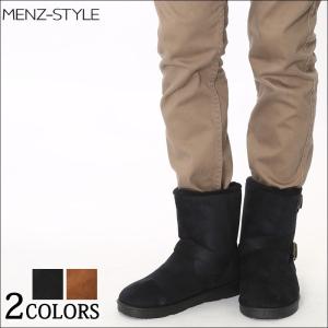 ムートンブーツ メンズ ブーツ 靴 エンジニアフェイクムートンブーツ