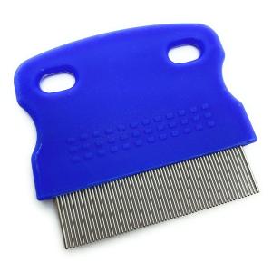 シラミクシ1個 ノミ取り シラミブラシ 梳き櫛 青色 犬