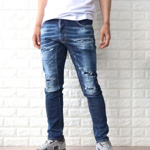 DSQUARED2 ジーンズ TIDY BIKER JEAN /MEDIUM FILO BLU WASH