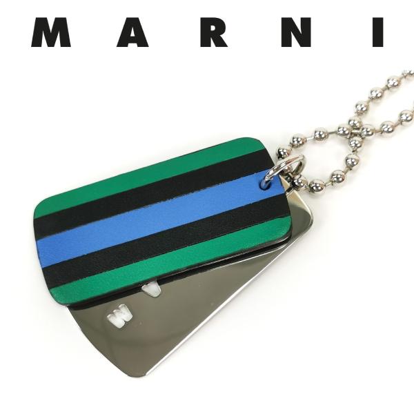 MARNI マルニ メンズ ペンダント ロゴ ネックレス ドッグタグ