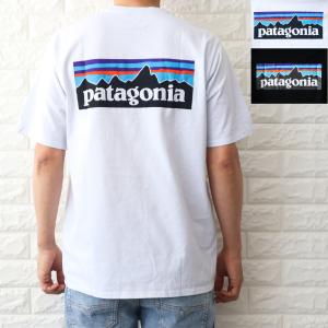 パタゴニア Tシャツ メンズ P-6ロゴ ホワイト ブラック 白 黒  レスポンシビリティー 38504｜メラビリエ