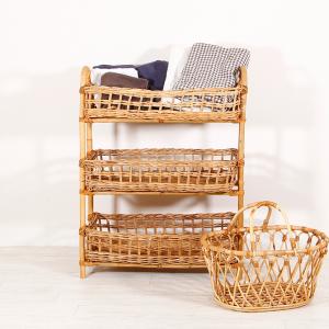 ツルヤ商店 籐バスケット maru S(籐 ラタン カゴ バスケット 収納かご