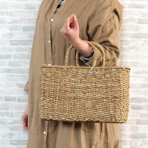 ホグラ スクエア シンプル かご バッグ Lサ...の詳細画像2