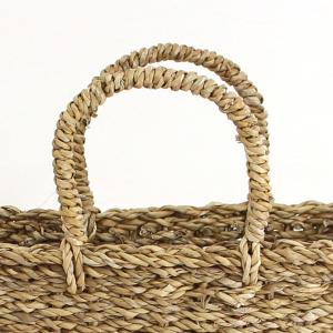 ホグラ スクエア シンプル かご バッグ Lサ...の詳細画像5