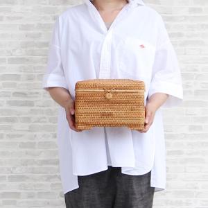 ベトナムラタン製 アジアン フタ付きコスメ収納...の詳細画像1