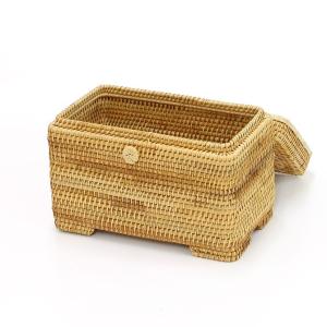 ベトナムラタン製 アジアン フタ付きコスメ収納...の詳細画像4