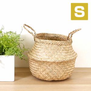 持ち手付き ウォーターヒヤシンス 収納バスケット S/ かご バスケット