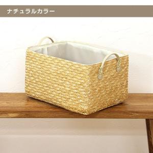 ストロー製収納バスケットハンドルタイプ かご ...の詳細画像1