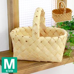 フタ付きかご収納バスケット 縦長 長方形 M&L 2個セット内布：ライト