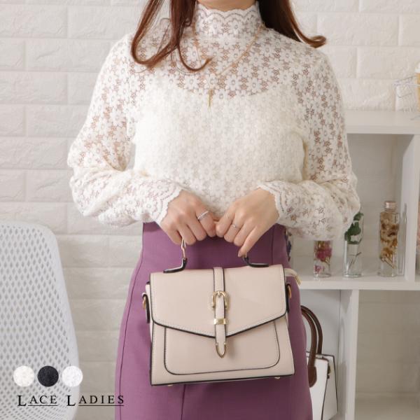 総レースハイネックブラウス 花柄 レース 総レース ロマンチック エレガント 上品 華やか ドレス ...