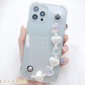 ハート チェーンストラップ付 クリア iPhoneケース スマホケース スマホカバー iPhone13 Pro 13mini 13