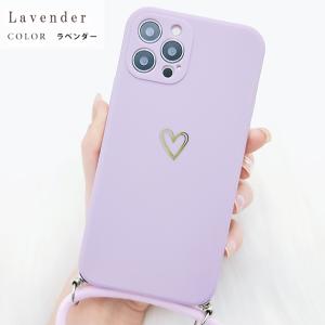 ストラップ付 ハートワンポイント シリコン i...の詳細画像4