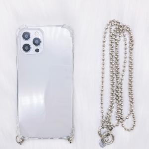 チェーンストラップ付 TPU クリア iPho...の詳細画像3